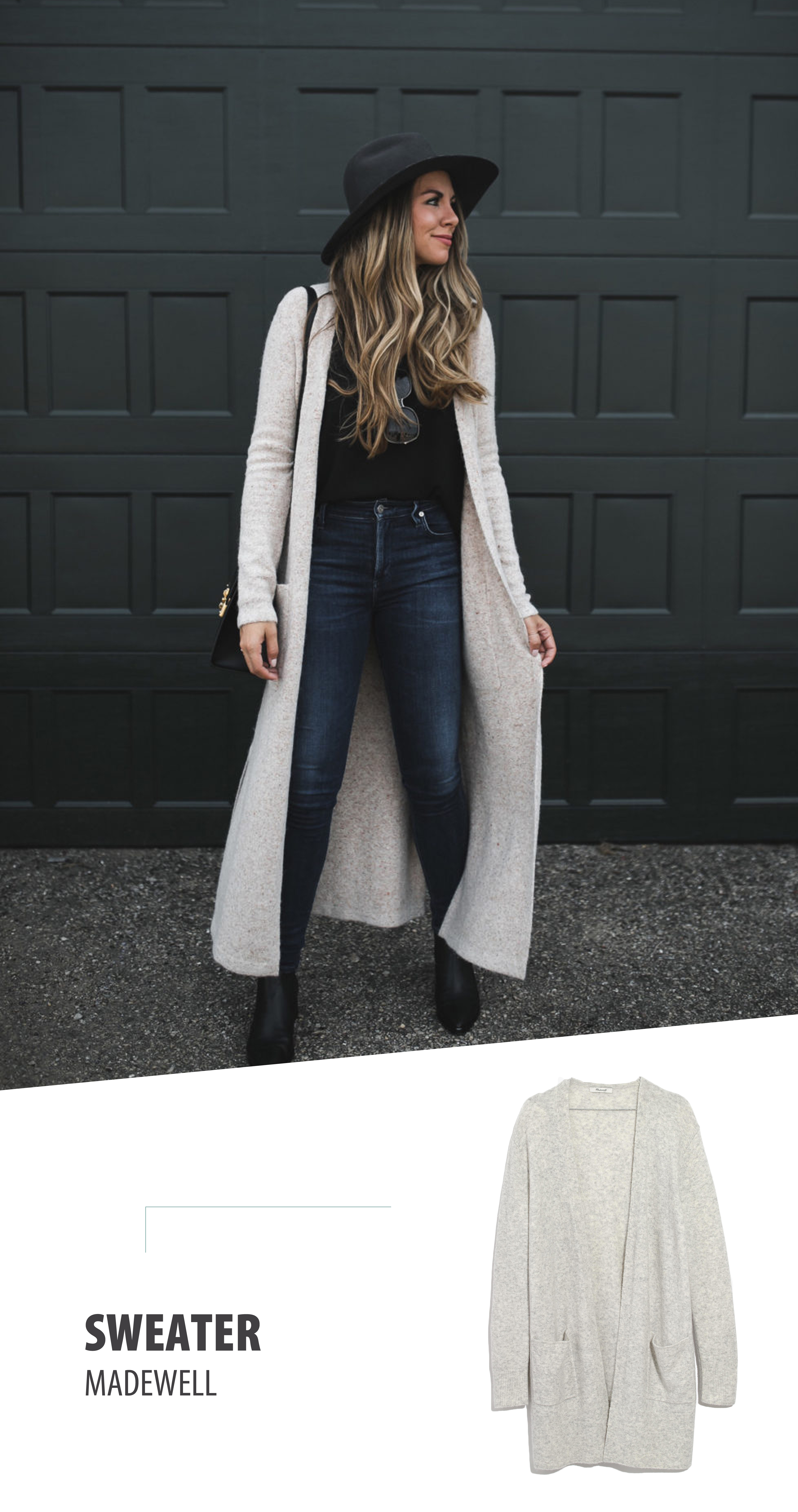 How to style extra long cardigans | Balance it.