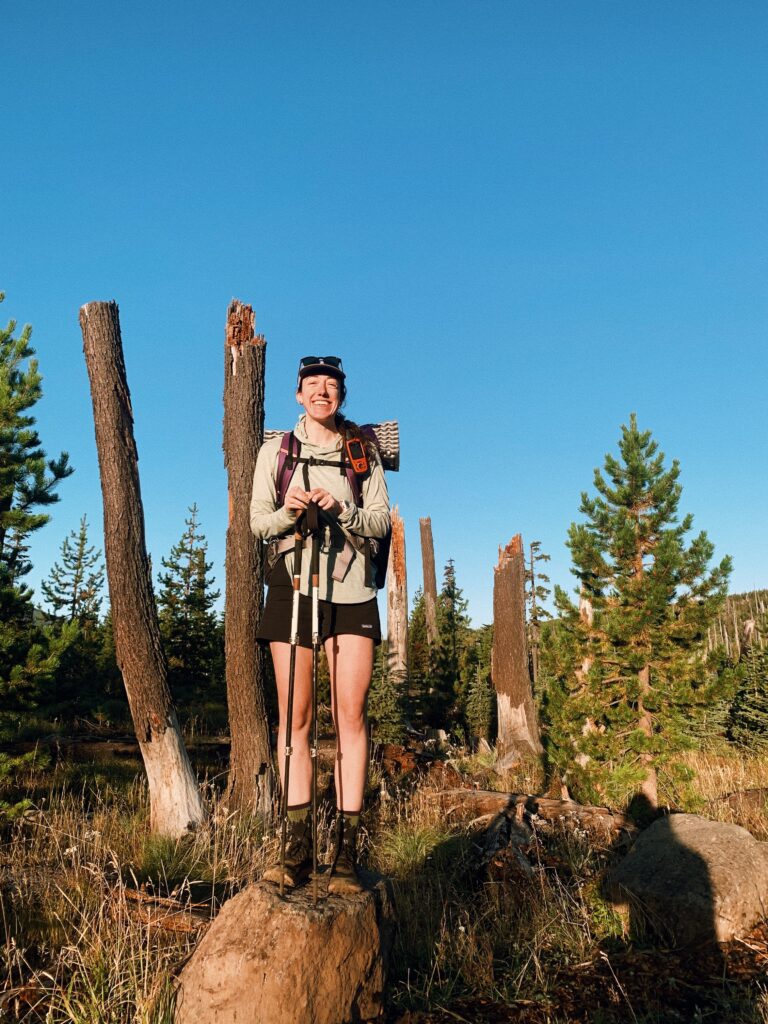 Woman solo backpacking heading north once more